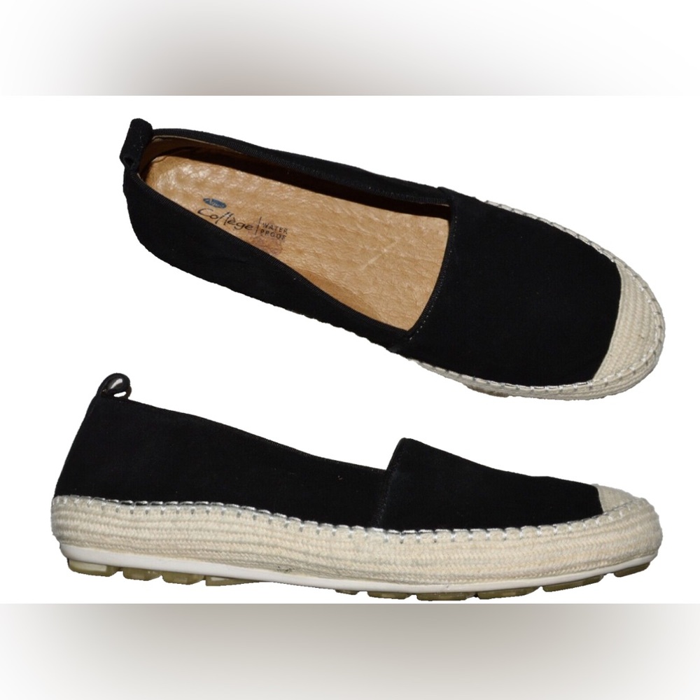 AQUA COLLEGE BLINK SZ 11 M BLACK WATERPROOF ESPADRILLES SANDALS COMFORT SHOES